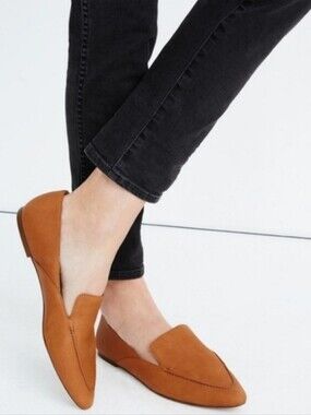 Madewell The Frances Skimmer English Saddle Tan Leather Loafers Size 6